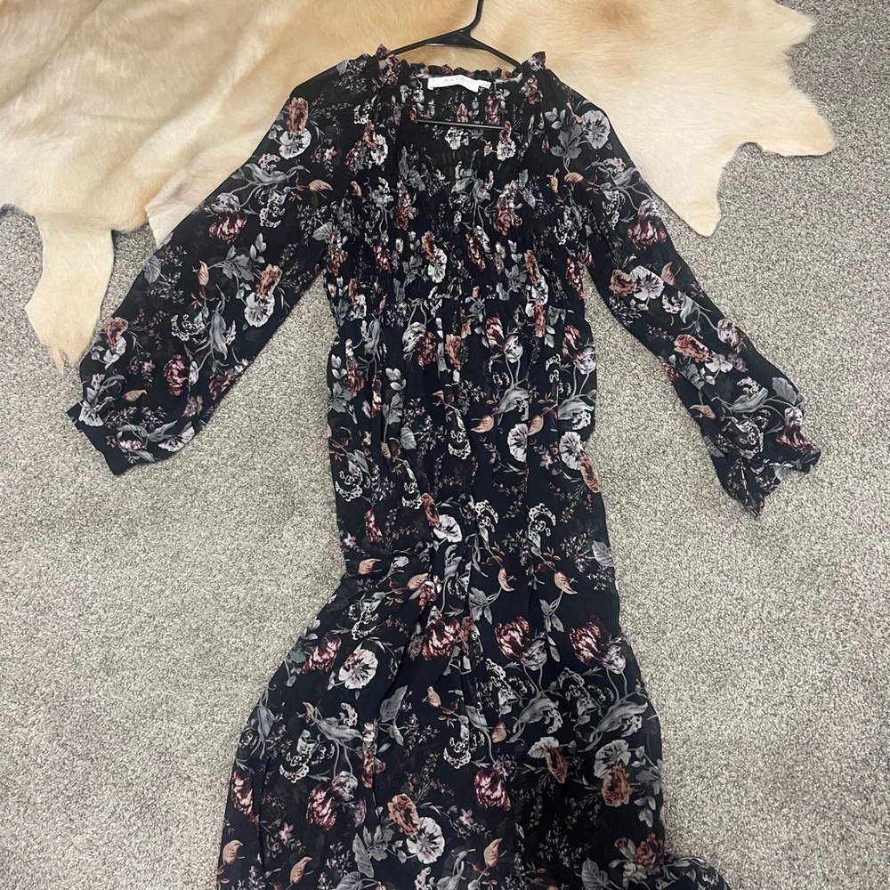Floral Black Dress